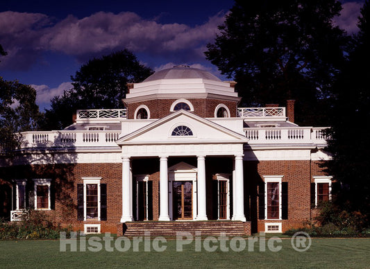Charlottesville, VA Photo - Thomas Jefferson's Monticello Home, Charlottesville, Virginia