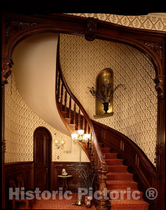 Richmond, VA Photo - Staircase at The Bolling Haxall House, Now The Headquarters of The Richmond Woman's Club, Richmond, Virginia