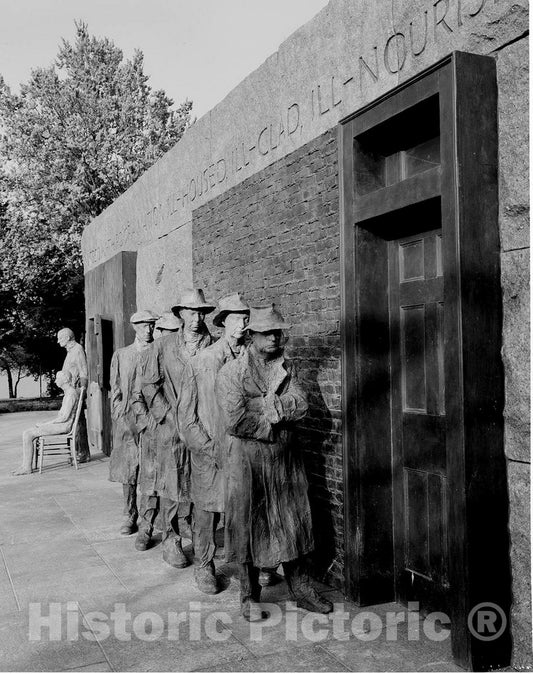 Photo - Statues of Bread Lines at The FDR Memorial in Washington, D.C.- Fine Art Photo Reporduction