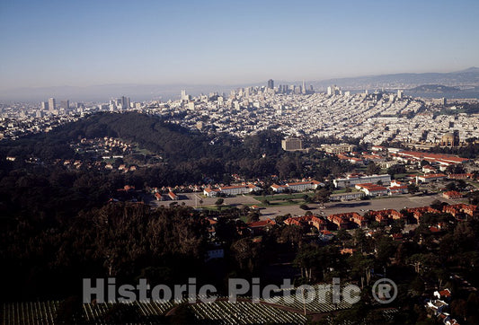 San Francisco, CA Photo - Aerial view of San Francisco, California, with downtown in the distance