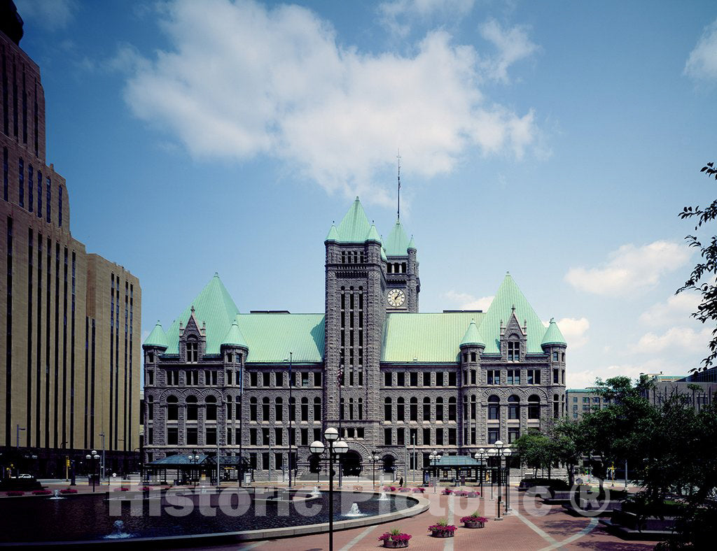 Minneapolis, MN Photo - Minneapolis City Hall and Hennepin County Courthouse, Completed in 1888