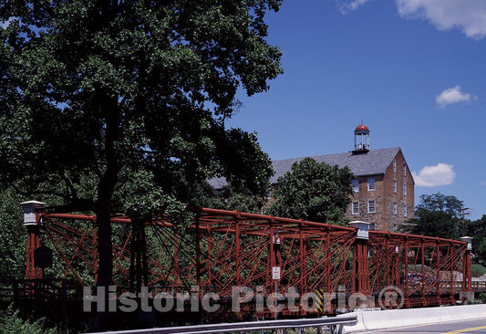 Savage, MD Photo - Bollman Truss Suspension Bridge, Completed in 1869 in Savage, Maryland