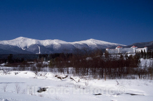 Photo - Wintertime View of The Mount Washington Hotel and Resort in The White Mountains, Bretton Woods, New Hampshire- Fine Art Photo Reporduction