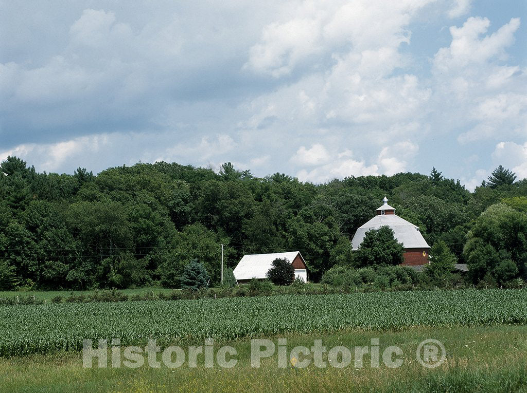 United States Photo - Round barn and Outbuilding