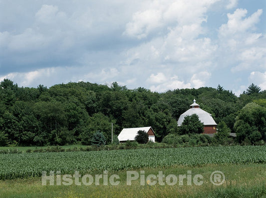 United States Photo - Round barn and Outbuilding