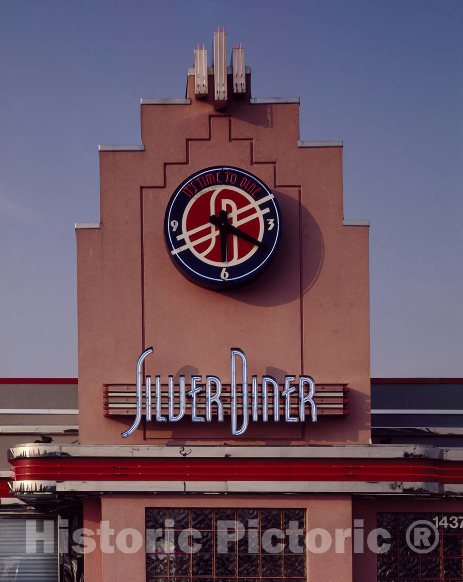 Photo - The Silver Diner Facade, Silver Spring, Maryland- Fine Art Photo Reporduction