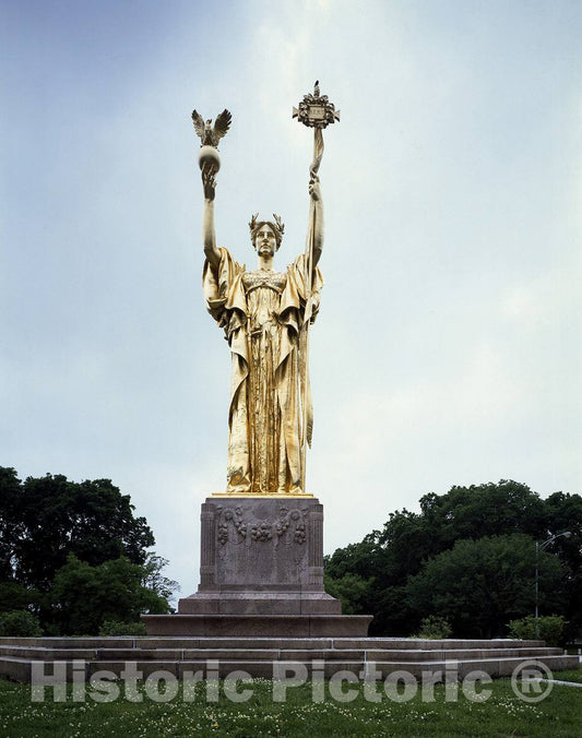 Photo - Daniel Chester French's Reproduction of his Republic Statue Stands in Jackson Park, Chicago, Illinois- Fine Art Photo Reporduction