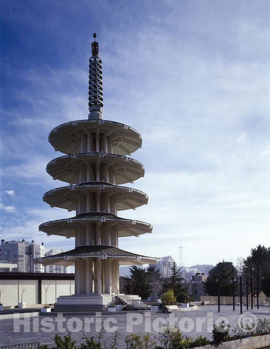 San Francisco, CA Photo - The 100-foot-high, five-tiered Peace Pagoda, built in 1969 as an entrance to Japantown and the Japan Center indoor mall, San Francisco, California