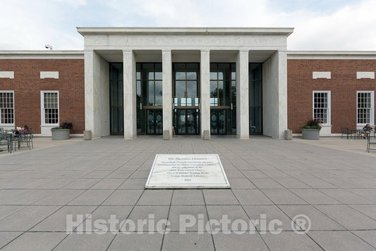 Photo- The Milton S. Eisenhower Library, part of the Johns Hopkins Sheridan Libraries, is the principal research library and the largest in a network of libraries at Johns Hopkins
