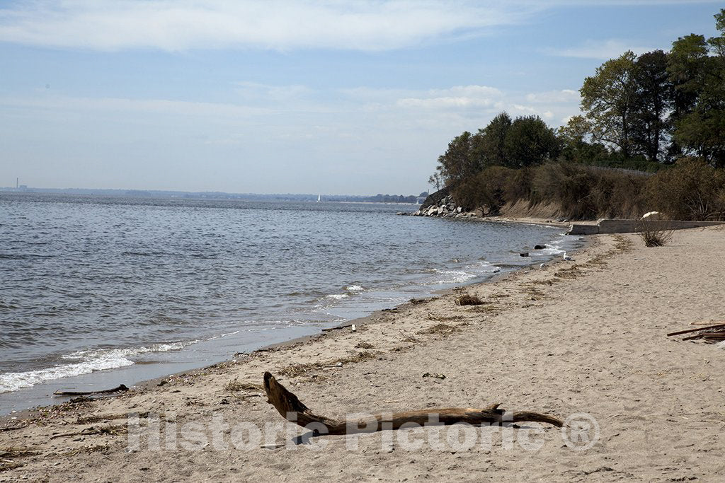 Southport, CT Photo - Beach in Southport, Connecticut Looking Out Over Long Island Sound