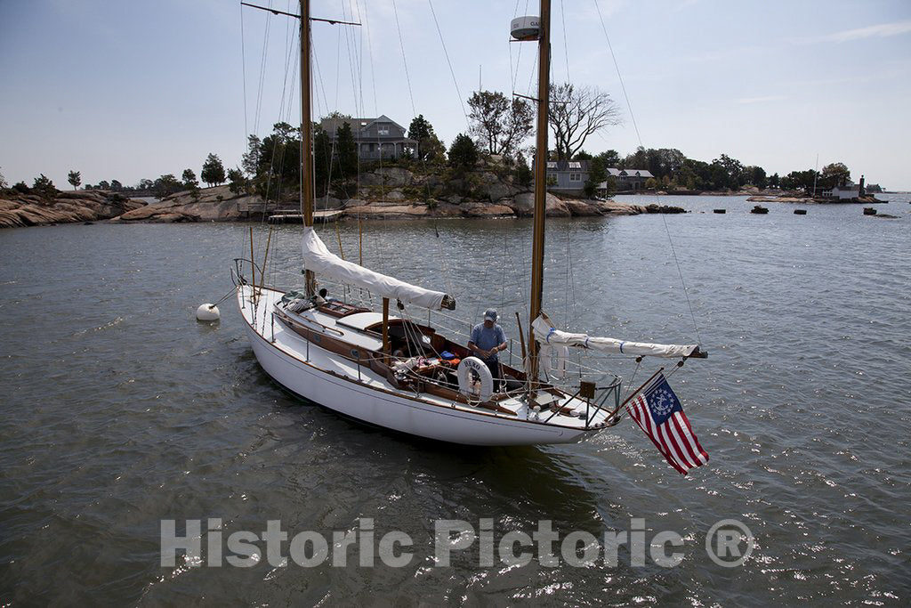 Branford, CT Photo - Thimble Islands archipelago in the Long Island Sound, Branford, Connecticut