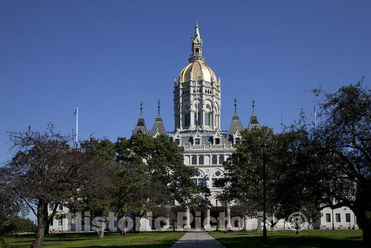 Hartford, CT Photo - The Connecticut State Capitol is Located North of Capitol Avenue and South of Bushnell Park in Hartford, Connecticut