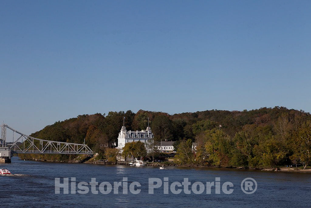 Photo - View from The Connecticut River of The Goodspeed Opera House, East Haddam, Connecticut- Fine Art Photo Reporduction