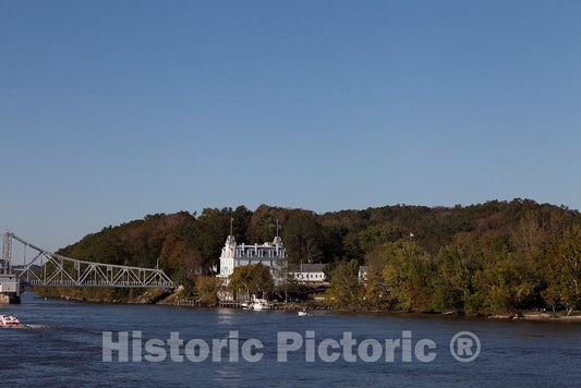 Photo - View from The Connecticut River of The Goodspeed Opera House, East Haddam, Connecticut- Fine Art Photo Reporduction