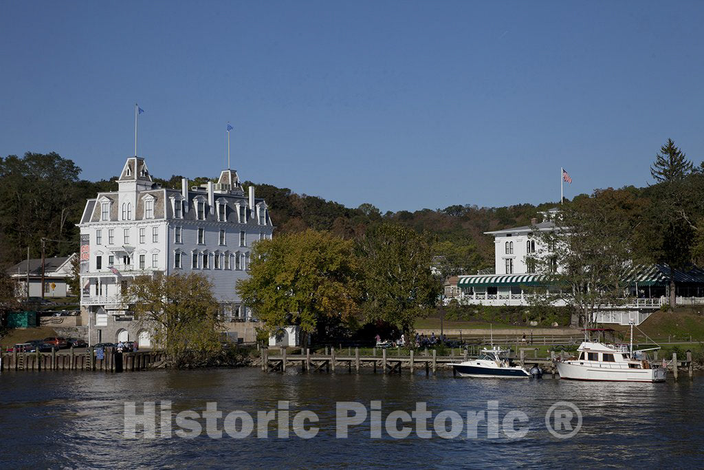 East Haddam, CT Photo - View from The CT River of The Goodspeed Opera House, East Haddam, CT