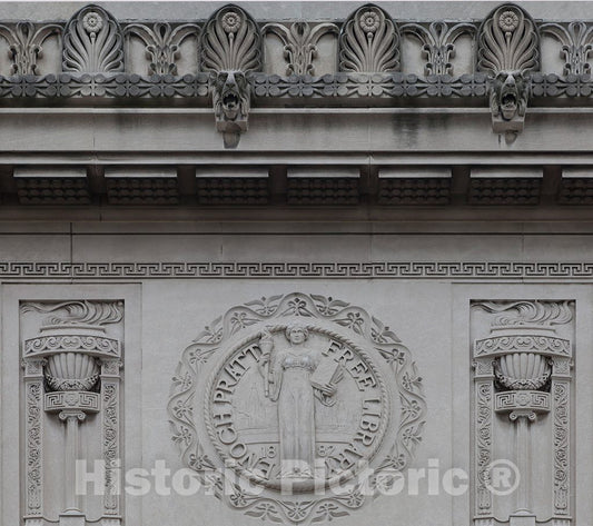 Photo- The Enoch Pratt Free Library, Located in Baltimore, Maryland, is one of The Oldest Free Public Libraries in The United States 2 Fine Art Photo Reproduction