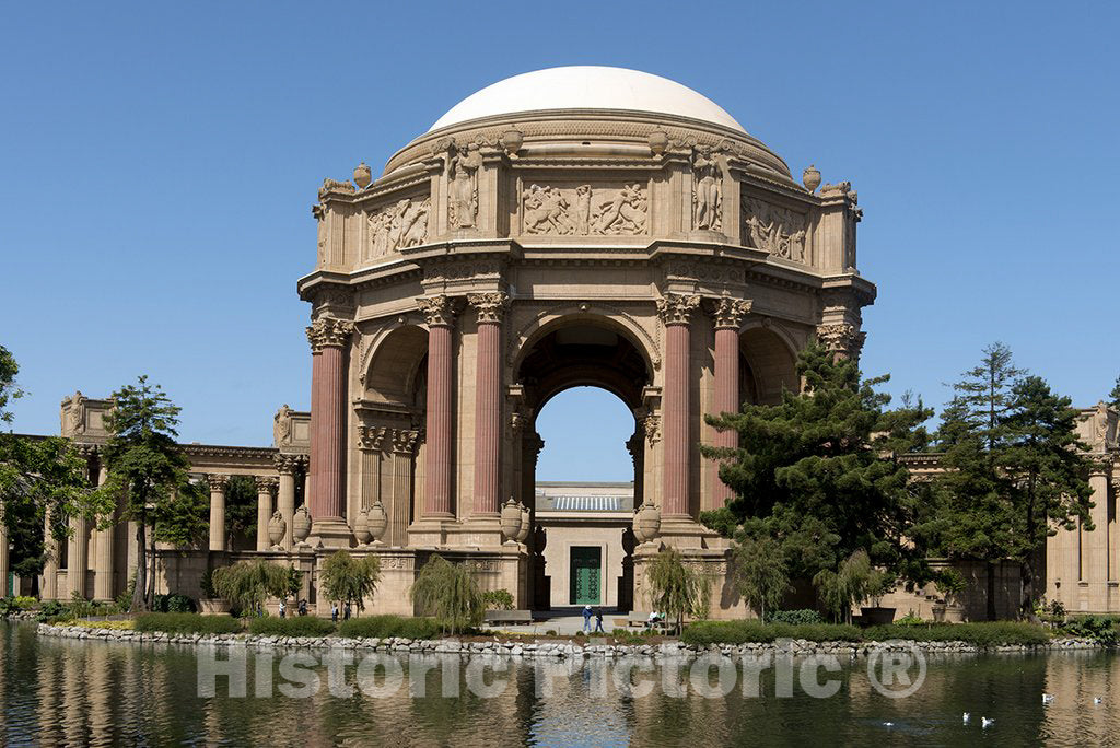 San Francisco, CA Photograph - Palace of Fine Arts in the Marina District of San Francisco, California, a monumental structure originally constructed for the 1915 Panama-Pacific Exposition