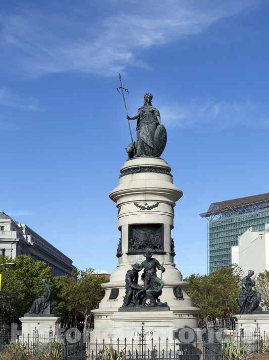 San Francisco, CA Photo - Pioneers Monument by Frank Happersberger Located Outside City Hall, San Francisco, California