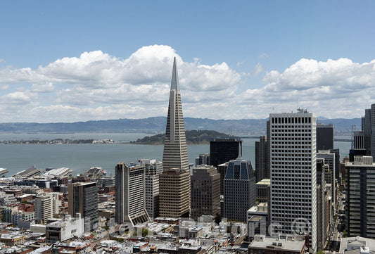 San Francisco, CA Photo - View from The Top of The Mark Restaurant at The Mark Hopkins Intercontinental Hotel Located on Nob Hill, San Francisco, California