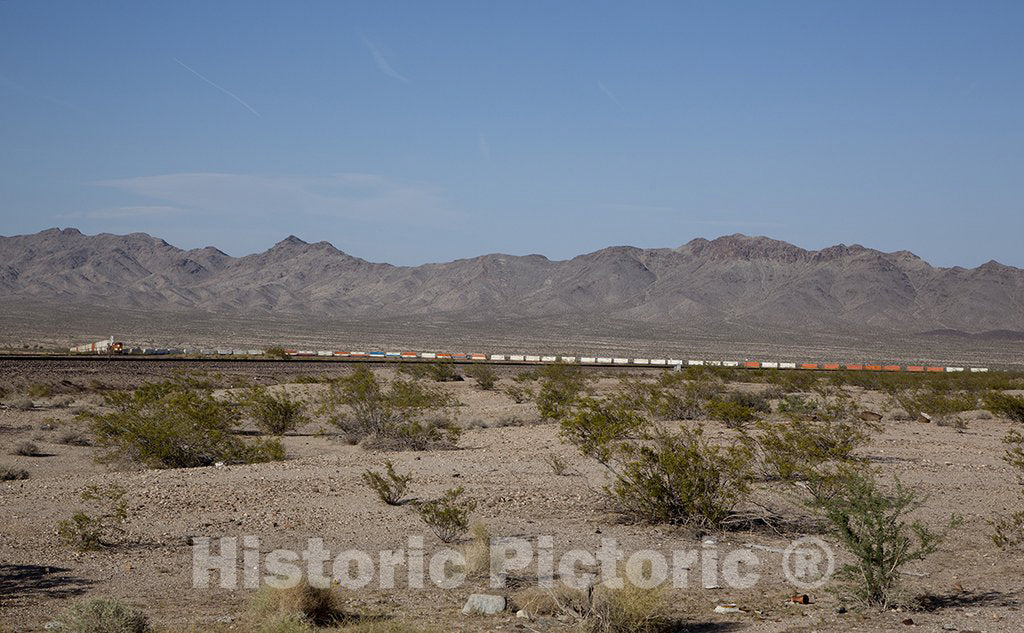 Mojave Desert, CA Photo - Long train rides through Mojave Desert, California