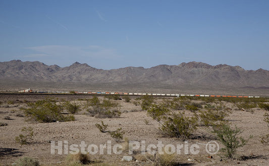 Mojave Desert, CA Photo - Long train rides through Mojave Desert, California