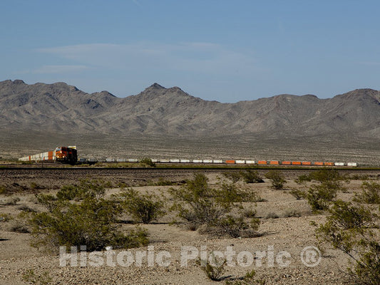 Mojave Desert, CA Photo - Long Train Rides Through Mojave Desert, California