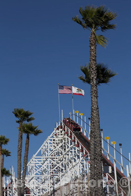 Santa Cruz, CA Photo - Rollercoaster in Santa Cruz, The County seat and Largest City of Santa Cruz County, California