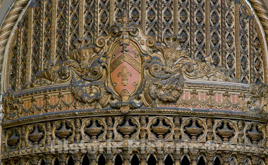 Photo- Interior architectural details of the Fox Warfield Theatre, a 2,300 seat music venue located at 982 Market Street in San Francisco, California 1 Fine Art Photo Reproduction
