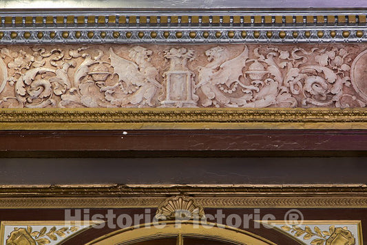Photo- Interior architectural details of the Fox Warfield Theatre, a 2,300 seat music venue located at 982 Market Street in San Francisco, California 2 Fine Art Photo Reproduction