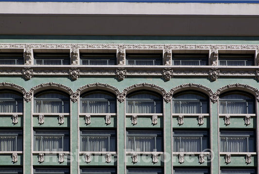 San Francisco, CA Photo - Architectural Detail of a Historic Building on Market Street in San Francisco, California