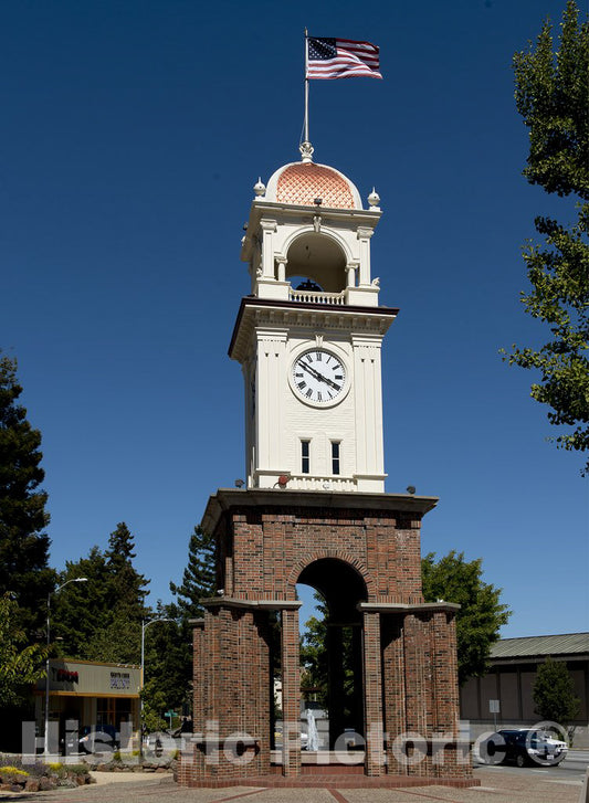 Santa Cruz, CA Photo - Clocktower in Santa Cruz, The County seat and Largest City of Santa Cruz County, California