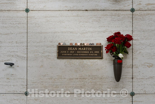 Los Angeles, CA Photo - Dean Martin's grave in Westwood Cemetery, Los Angeles, California