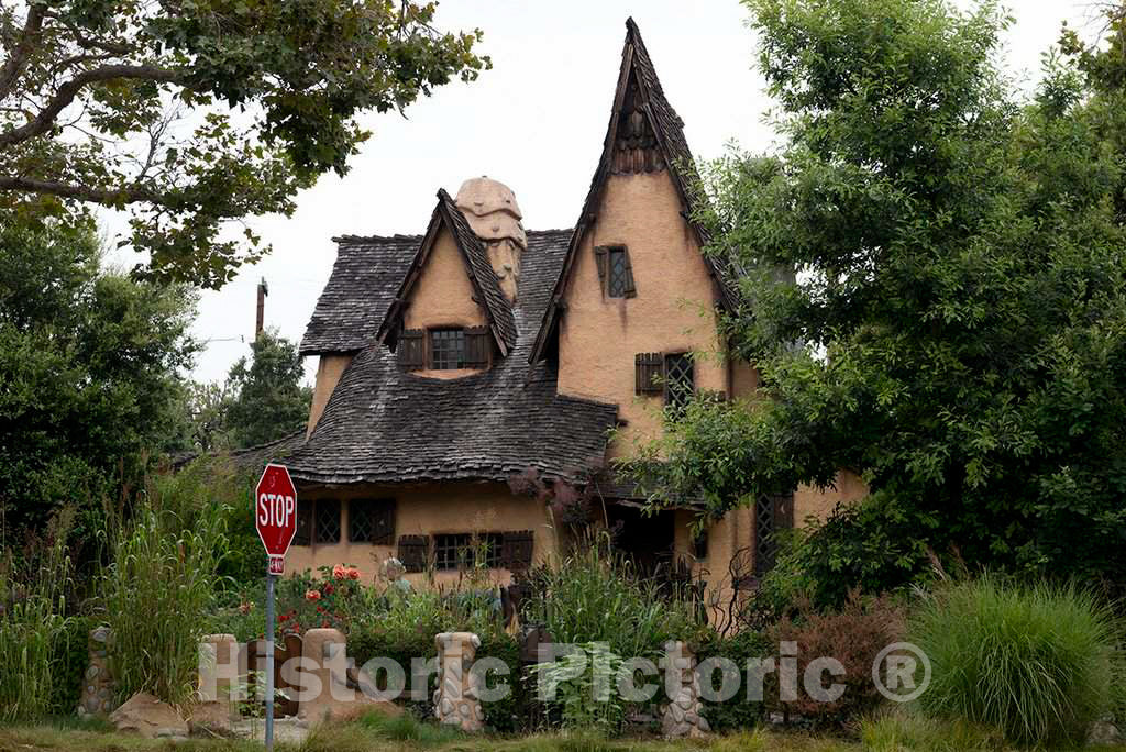Photo - The Spadena House, Also Known as The Witch's House, is a Storybook House in Beverly Hills, California- Fine Art Photo Reporduction