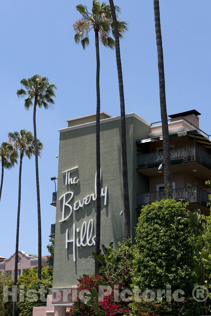 Los Angeles, CA Photo - The Beverly Hills Hotel on Sunset Boulevard in Beverly Hills, California