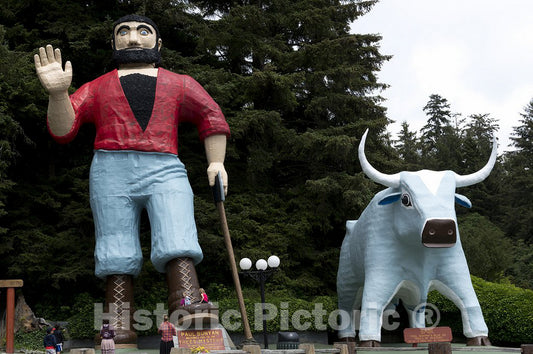 Klamath, CA Photo - Paul Bunyan and Babe The Blue Ox at The CA Trees of Mystery site in Klamath, CA