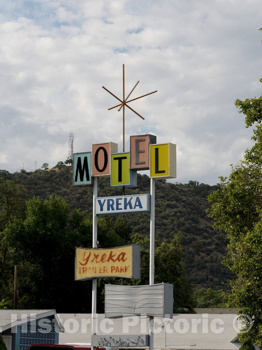 Photo - Motel Sign, Yreka, California- Fine Art Photo Reporduction