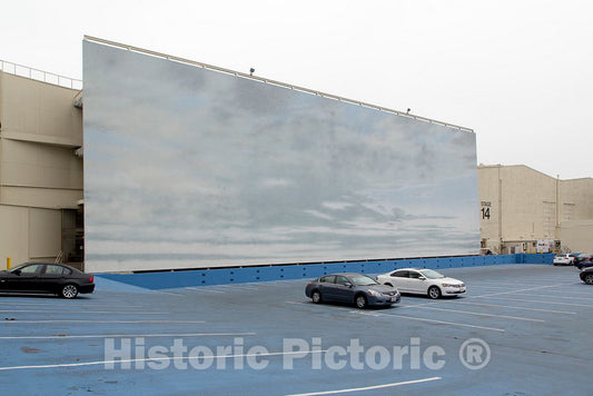 Photo - Paramount Pictures Back lot Set of a Parking lot That can be Turned into a vast Body of Water with a Sky as The Backdrop. Los Angeles, California