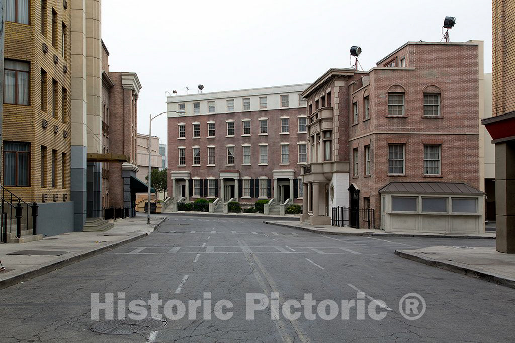 Photo- Paramount Pictures Back lot Sets of New York City Streets, headquartered in The Hollywood District of Los Angeles, California 2 Fine Art Photo Reproduction