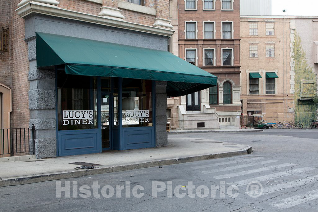 Photo- Paramount Pictures Back lot Sets of New York City Streets, headquartered in The Hollywood District of Los Angeles, California 3 Fine Art Photo Reproduction