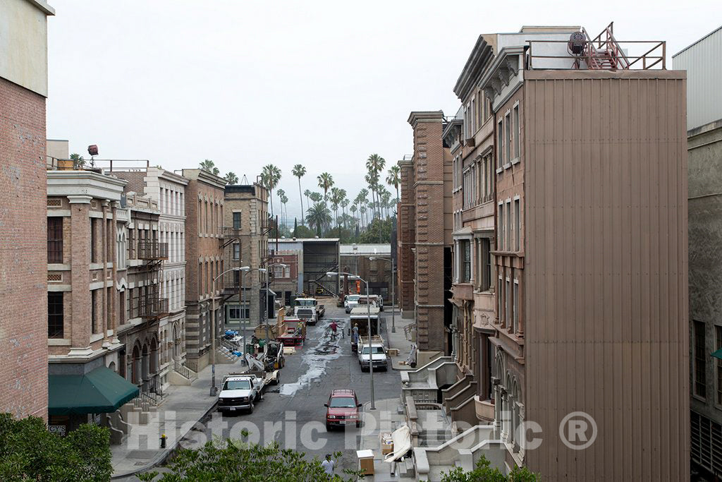 Photo- Paramount Pictures Back lot Sets of New York City Streets, headquartered in The Hollywood District of Los Angeles, California 4 Fine Art Photo Reproduction