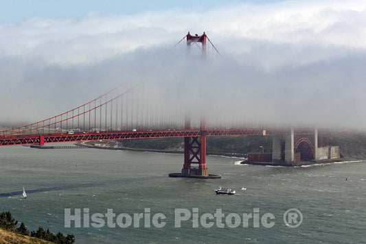 San Francisco, CA Photo - Fog Rolls Across The Golden Gate Bridge, San Francisco, California