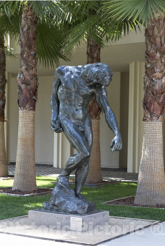 Los Angeles, CA Photo - Auguste Rodin sculptures on the grounds of the Los Angeles County Museum of Art in California
