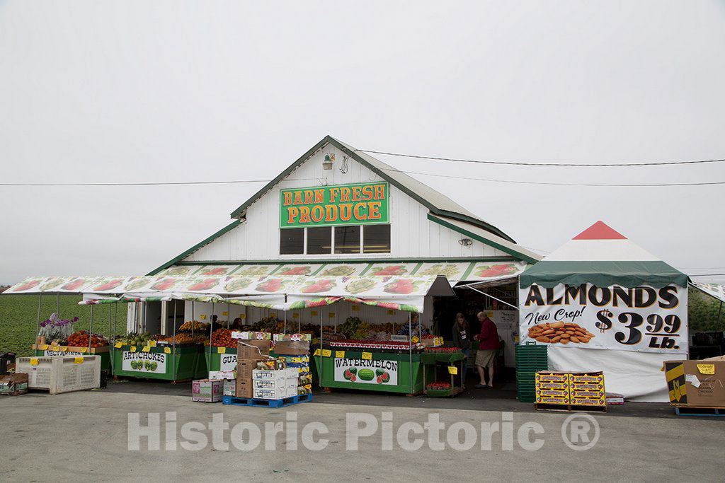 California Photo - Fruit Stand Along The Road on Route 101 in California