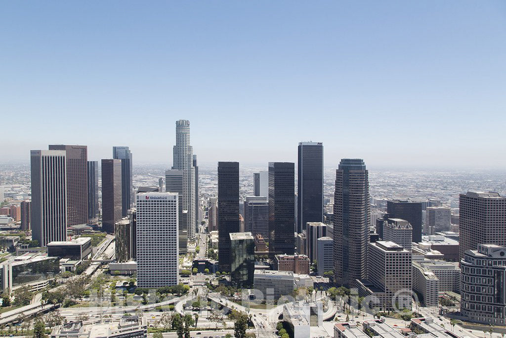 Los Angeles, CA Photo - Aerial View of Downtown Los Angeles, California