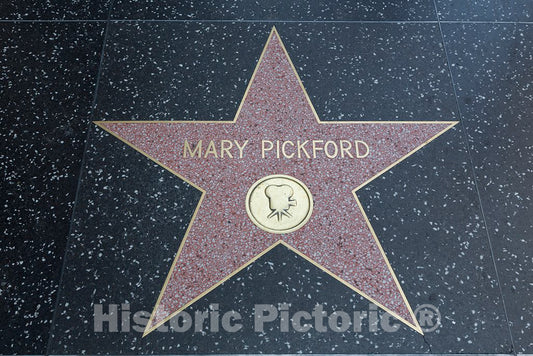 Photo - Mary Pickford Star on The Hollywood Walk of Fame, Hollywood, California- Fine Art Photo Reporduction