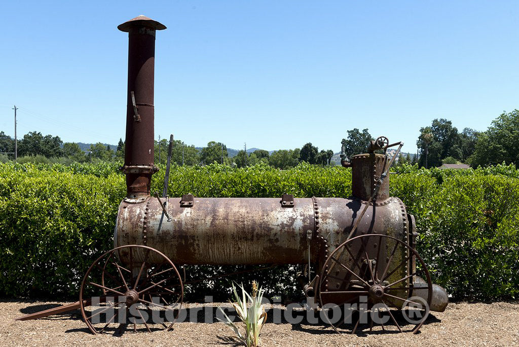 Napa Valley, CA Photo - Vintage Wine Making Equipment in Napa Valley, California