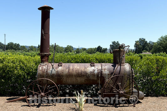 Napa Valley, CA Photo - Vintage Wine Making Equipment in Napa Valley, California