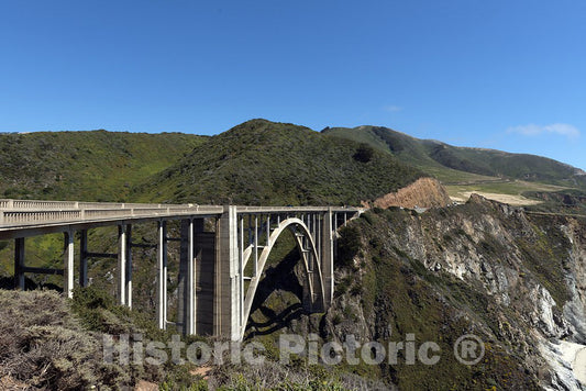 California Photo - View of Bridge, Pacific Coast Highway, Scenic State Route 1, a Major North-South State Highway That Runs Along Most of The Pacific Coastline of California -Carol