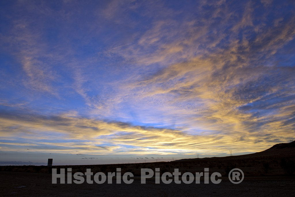 Barstow, CA Photo - Sunset in The Desert Near Barstow, California