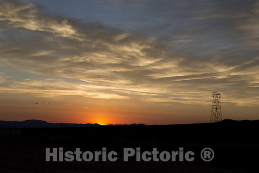 Barstow, CA Photo - Sunset in The Desert Near Barstow, California